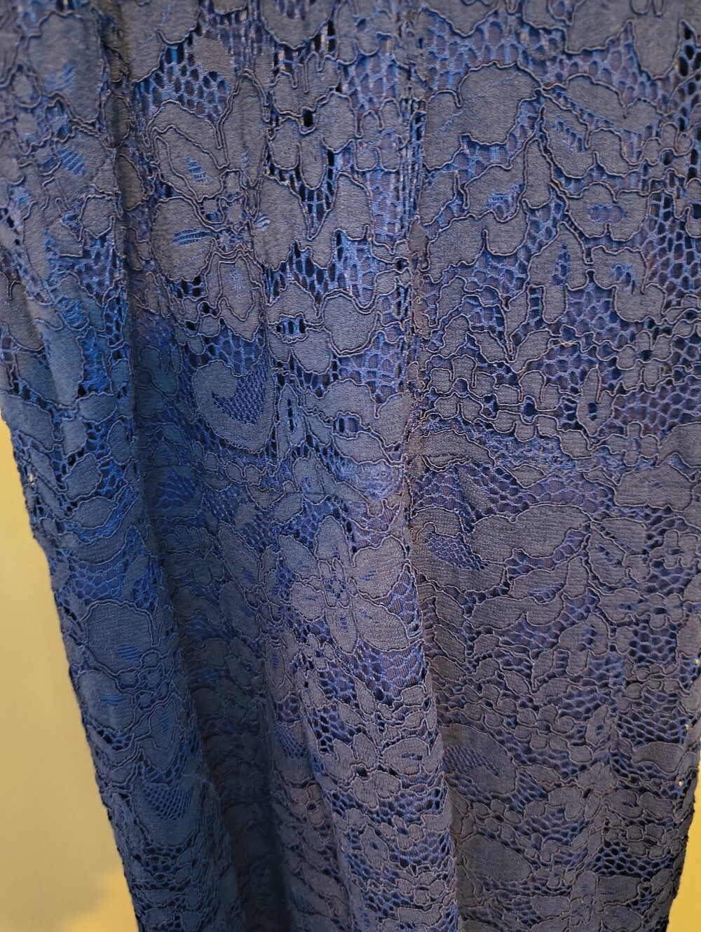 Dress Lacy Halter Sheath Navy Blue (4)